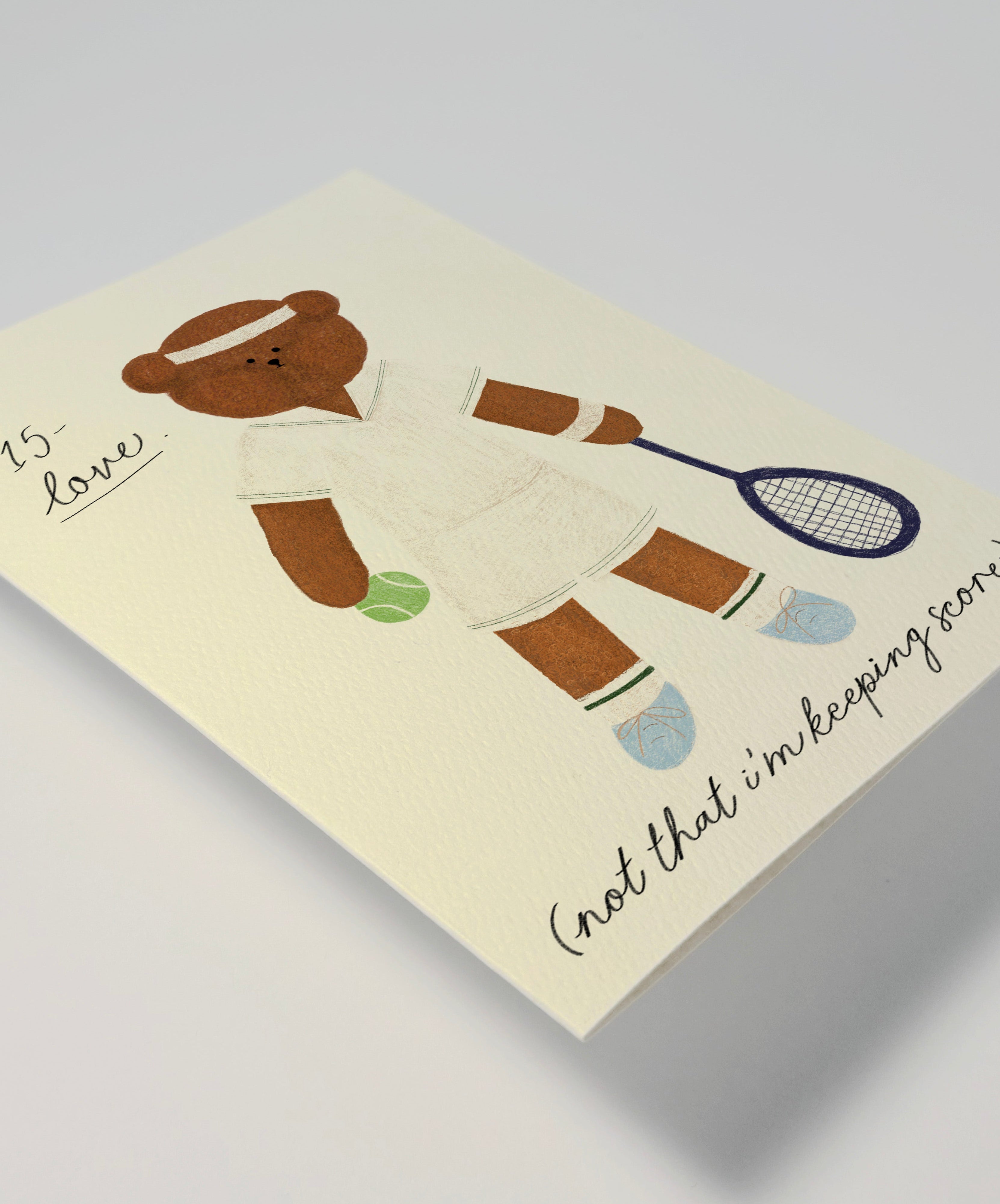 Tennis Bear Greeting Card