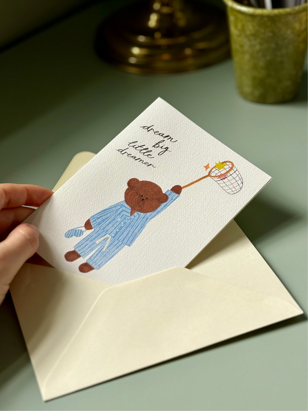 Pyjama Bear Greeting Card