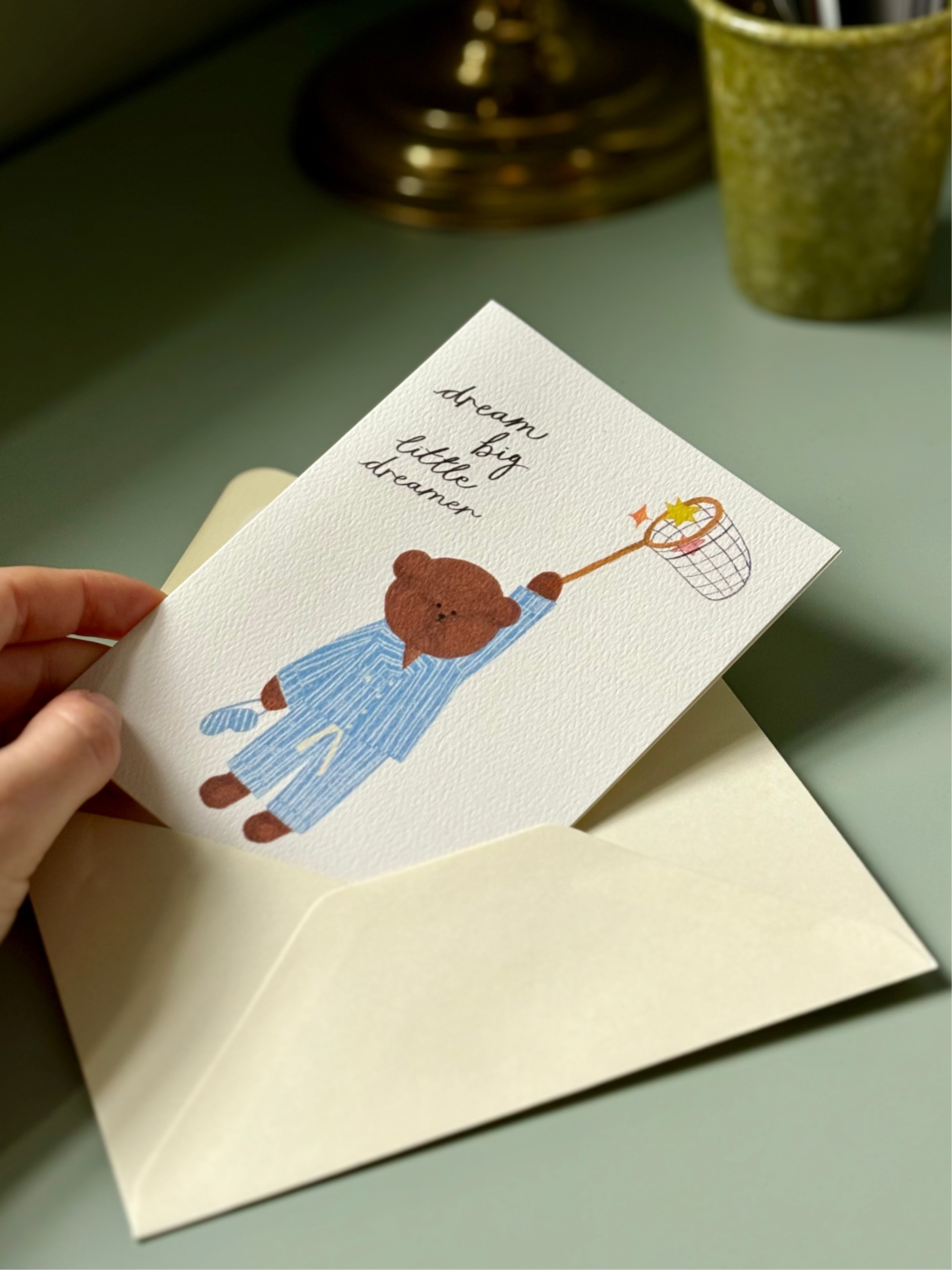 Pyjama Bear Greeting Card