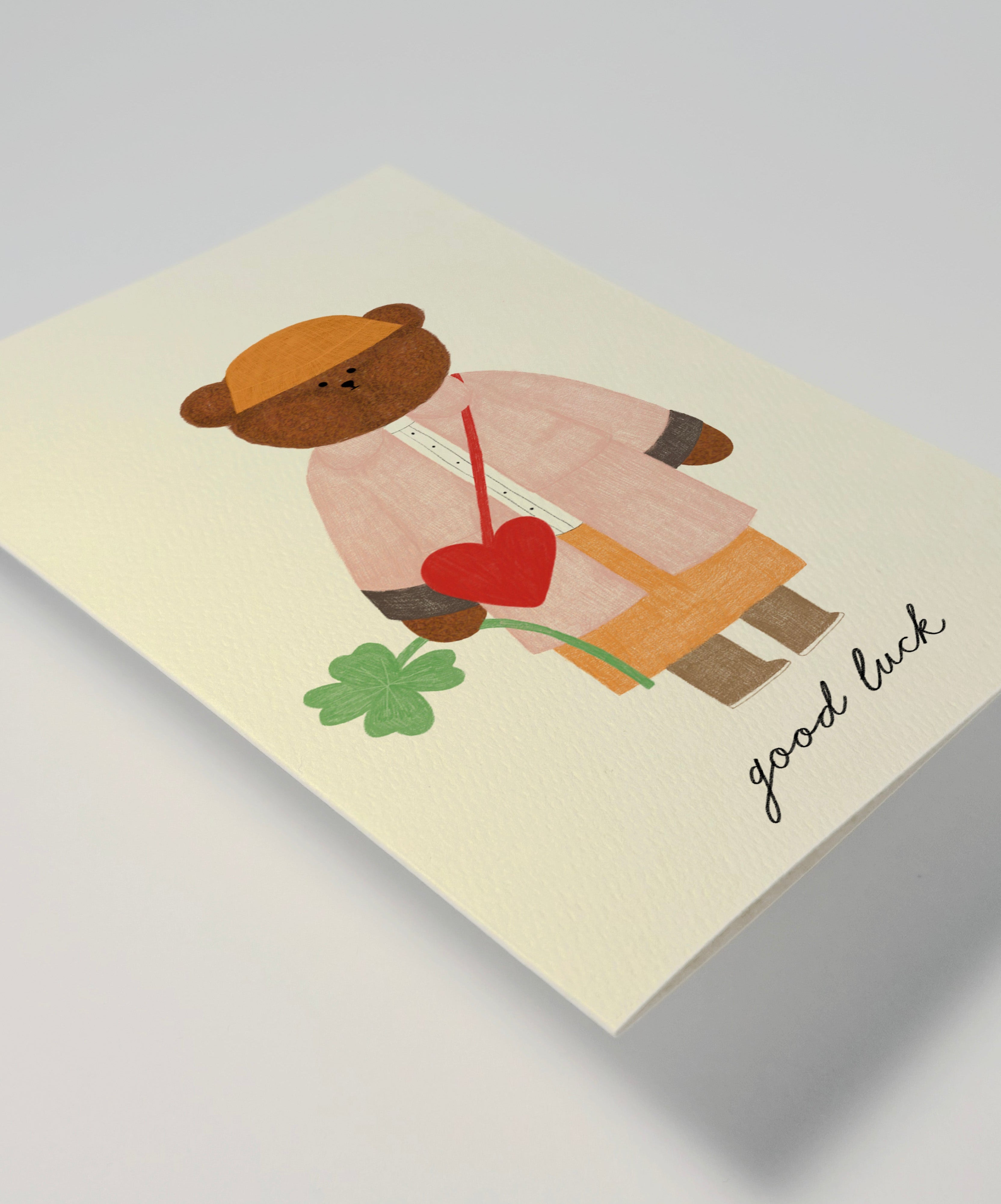 Good Luck Bear Greeting Card