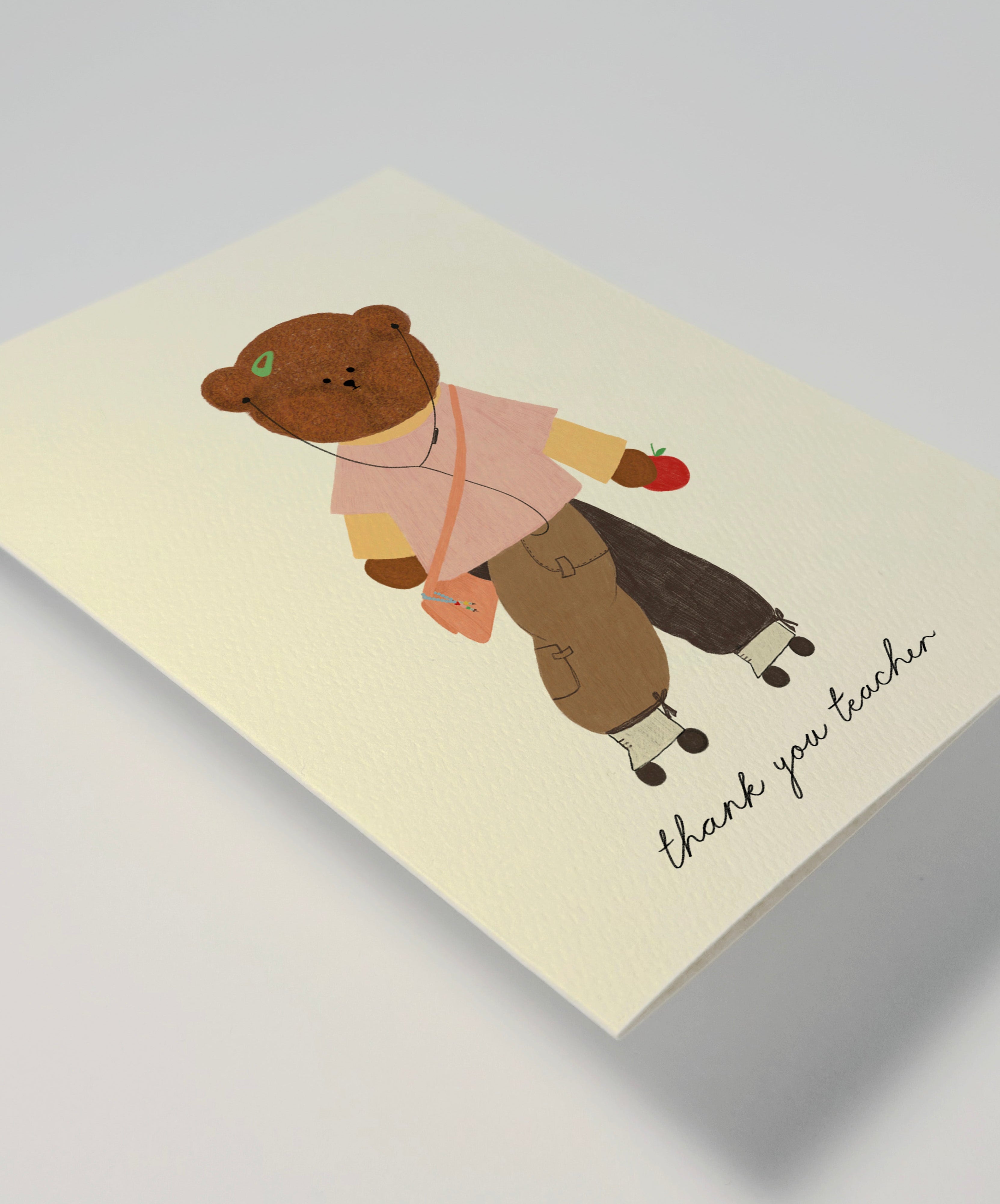 Thank You Teacher Bear Greeting Card