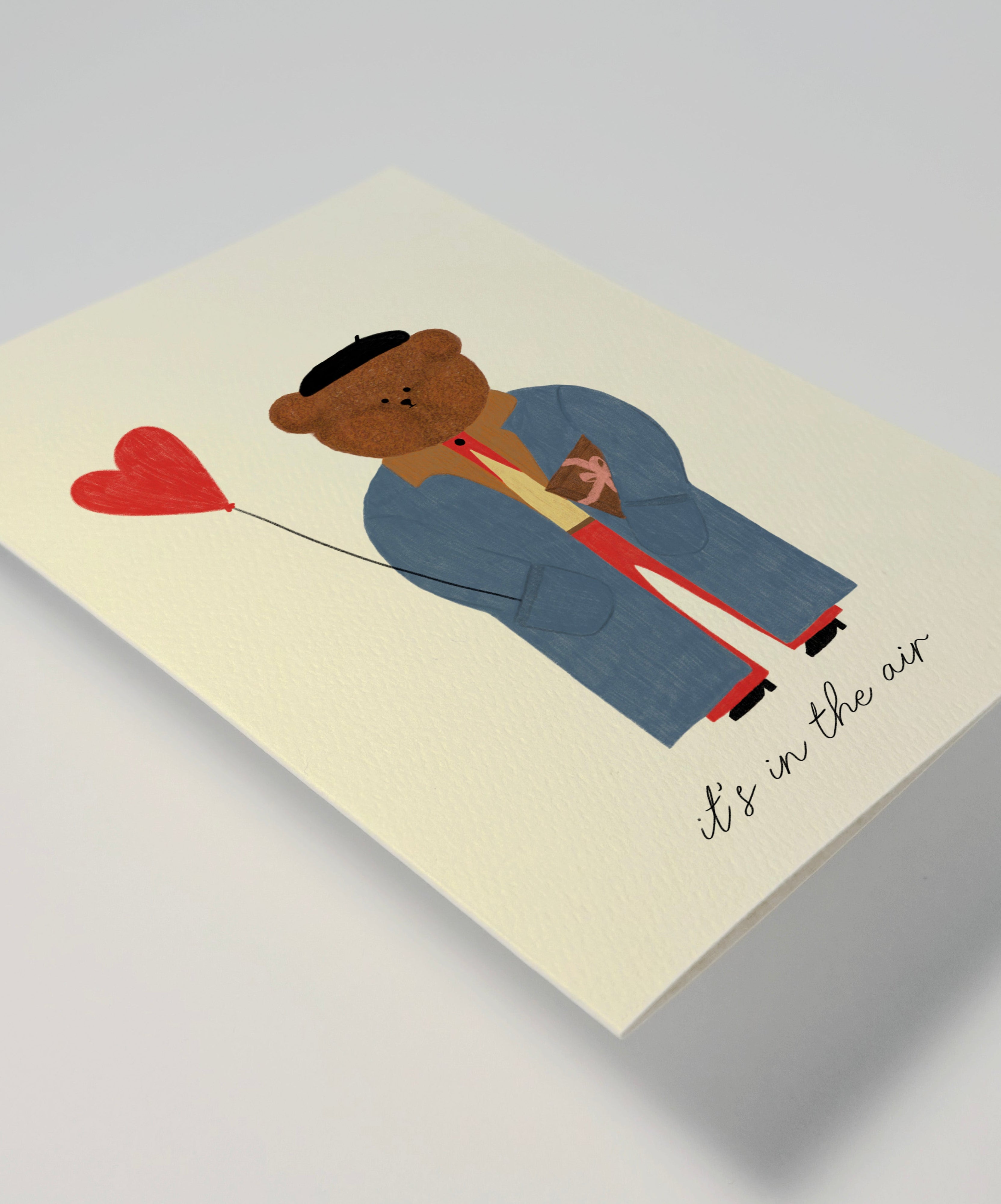 Love Is In The Air Bear Greeting Card