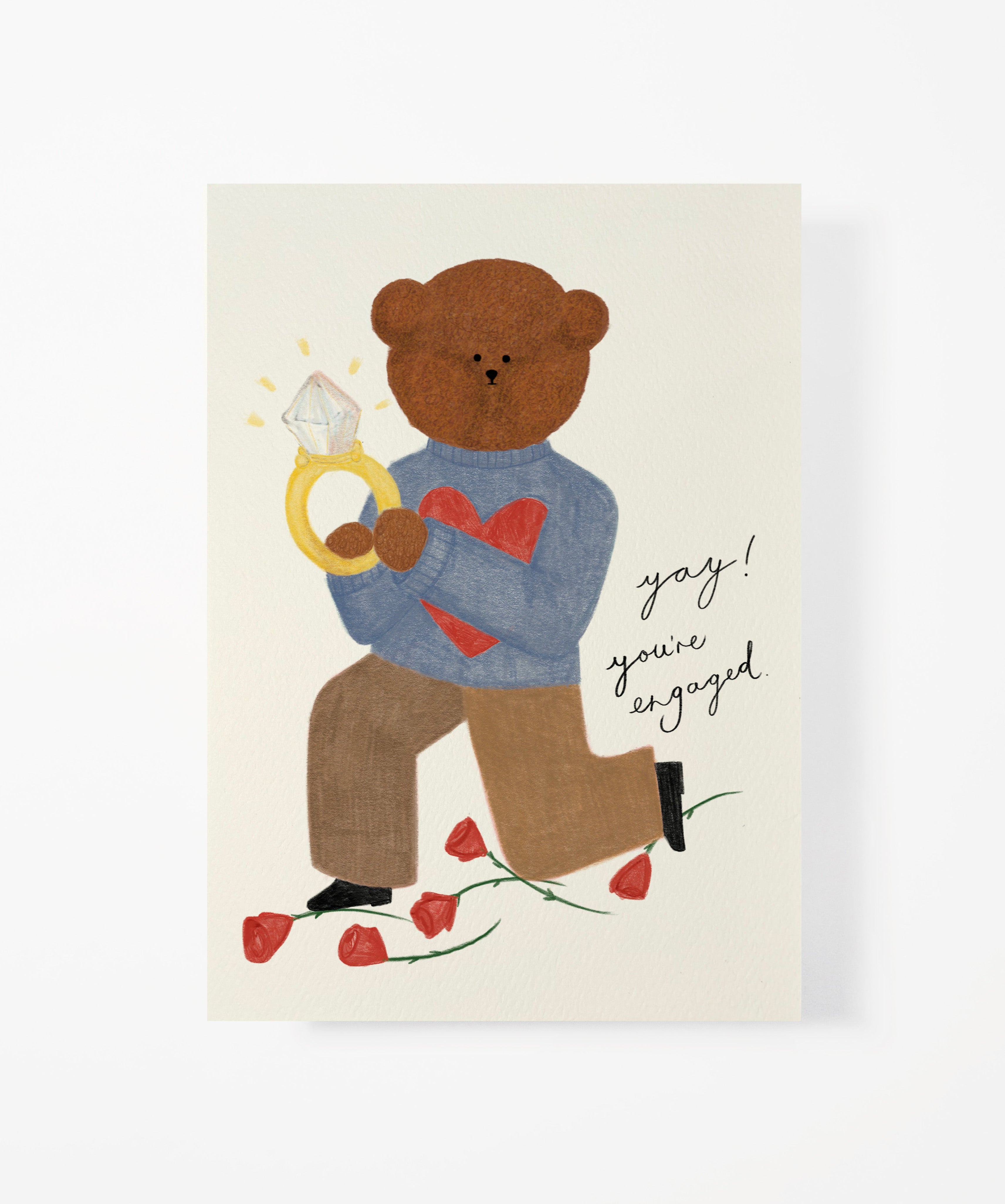 Bear Engagement Greeting Card