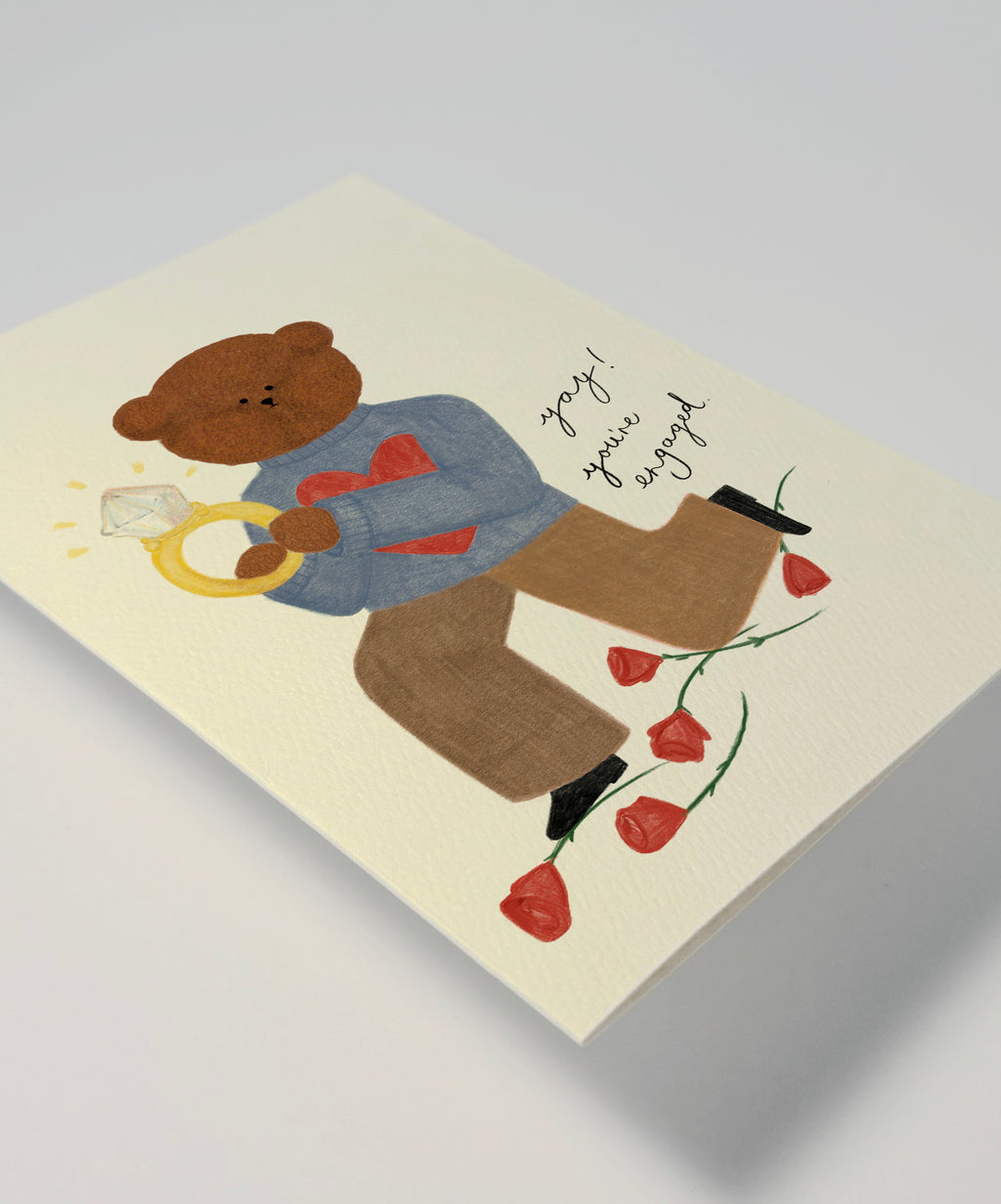 Bear Engagement Greeting Card