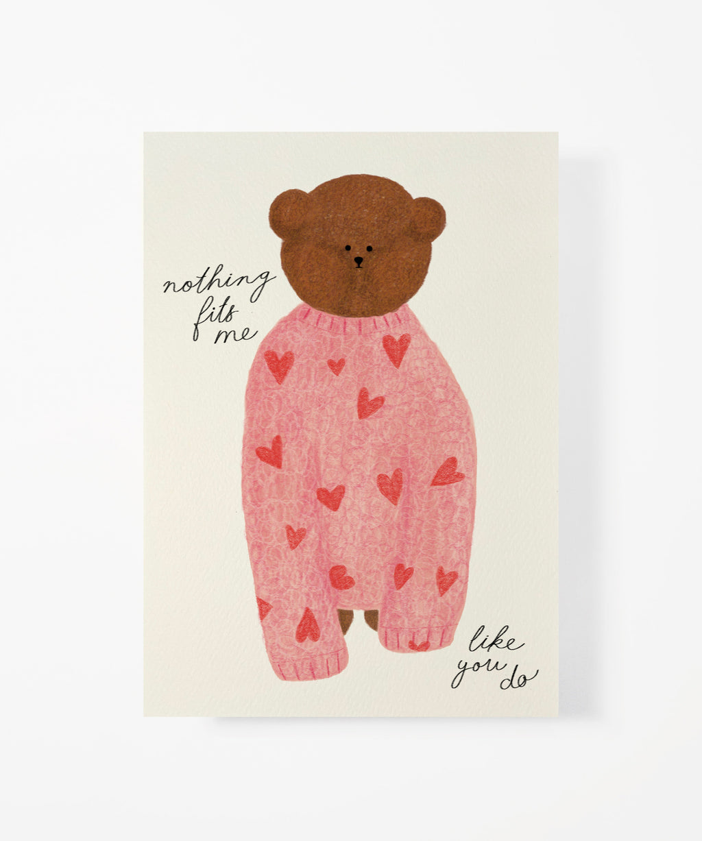 Love Jumper Bear Greeting Card