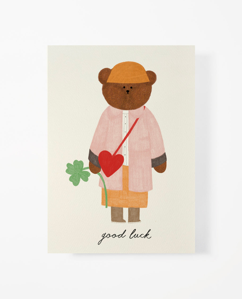 Good Luck Bear Greeting Card