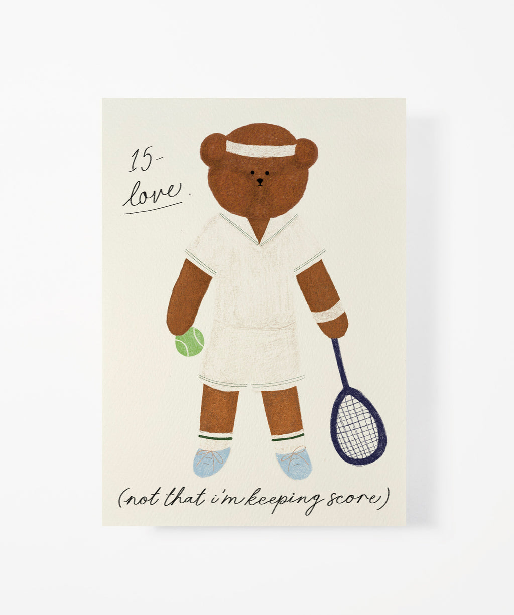 Tennis Bear Greeting Card
