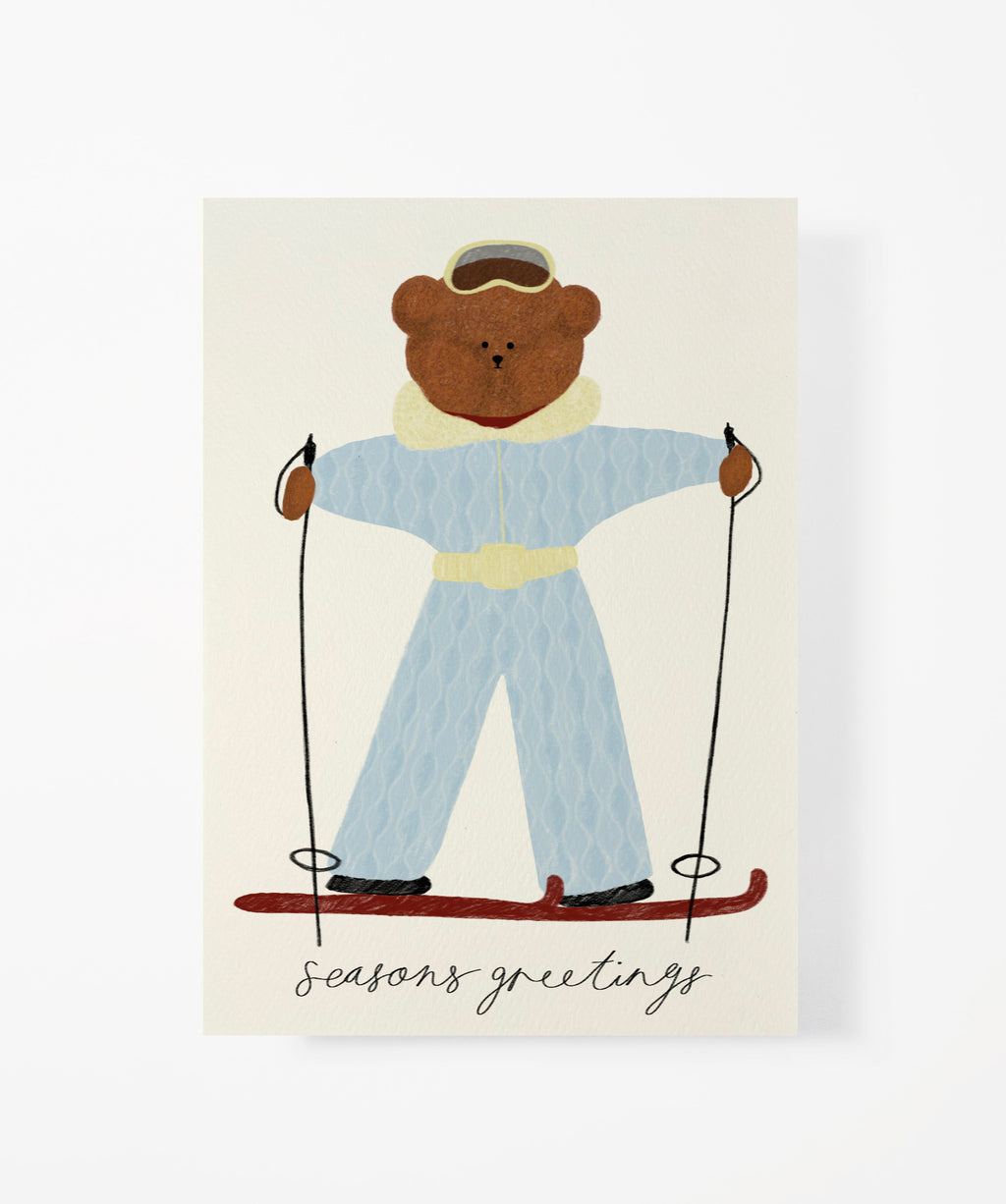 Ski Bear Greeting Card