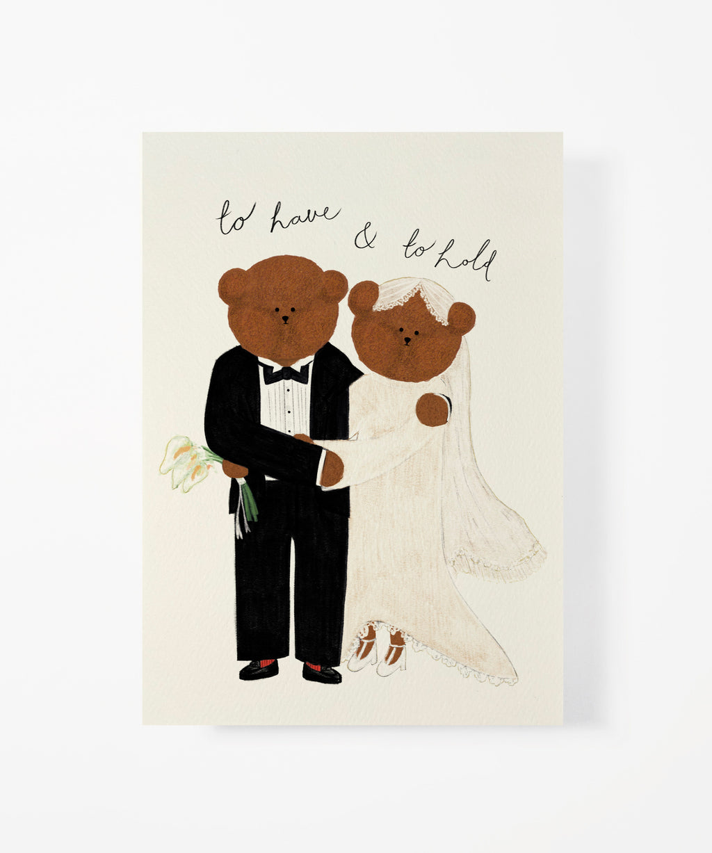 Happy Wedding Day Bear Greeting Card