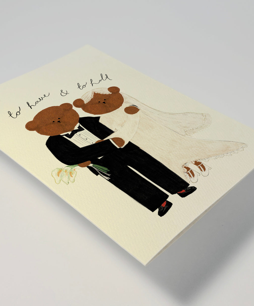 Happy Wedding Day Bear Greeting Card